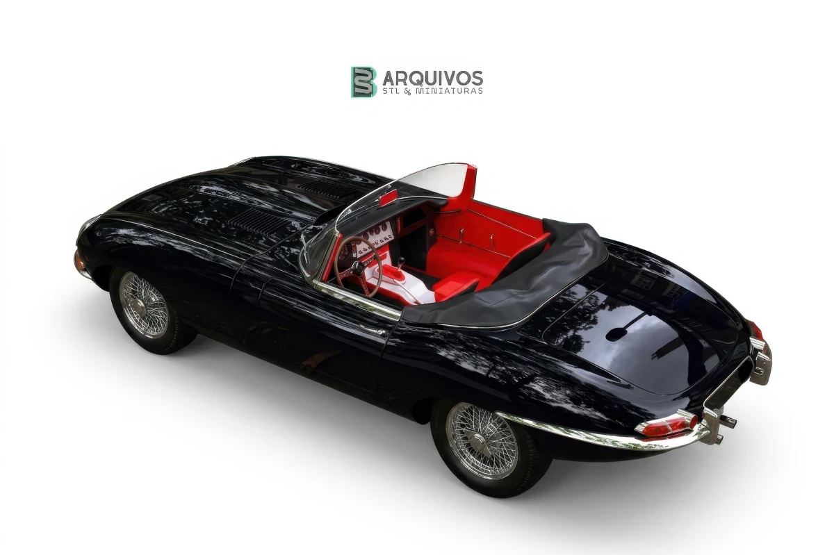 Modelo 3D STL - Jaguar e type Roadster(1962 Jaguar XKE Series I 3.8) — foto 5